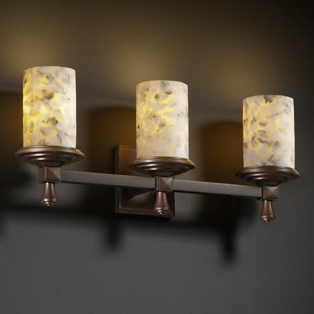 Justice Design Group ALR-8533-10-MBLK Alabaster Rocks Deco Multi